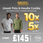 uneek polo and hoodie combo