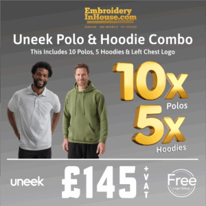 uneek polo and hoodie combo